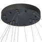 Meyda Lighting Aquagen 60" 3-Tier LED Gunmetal Gray Chandelier With Clear Shade Glass