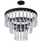 Meyda Lighting Aquagen 60" 3-Tier LED Gunmetal Gray Chandelier With Clear Shade Glass