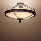 Meyda Lighting Arabesque 26" 4-Light Smoke Semi-flush Mount Light With Creme Carrara Idalight Shade