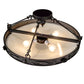 Meyda Lighting Arabesque 26" 4-Light Smoke Semi-flush Mount Light With Creme Carrara Idalight Shade