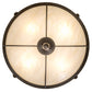 Meyda Lighting Arabesque 26" 4-Light Smoke Semi-flush Mount Light With Creme Carrara Idalight Shade