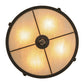 Meyda Lighting Arabesque 28" 4-Light Copper Rust Semi-flush Mount Ceiling Light With Fleshtone Idalight Shade