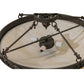 Meyda Lighting Arabesque 28" 4-Light Copper Rust Semi-flush Mount Ceiling Light With Fleshtone Idalight Shade