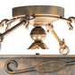 Meyda Lighting Arabesque 28" 4-Light French Bronze Flush Mount Light With Creme Carrara Idalight Shade