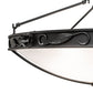 Meyda Lighting Arabesque 32" 5-Light Textured Black Semi-flush Mount Light With Clear Frosted Shade Glass