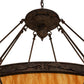 Meyda Lighting Arabesque 48" 8-Light Baroque Inverted Pendant Light With Ambra Siena Idalight Shade