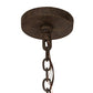 Meyda Lighting Arabesque 48" 8-Light Baroque Inverted Pendant Light With Ambra Siena Idalight Shade