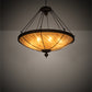 Meyda Lighting Arabesque 48" 8-Light Baroque Inverted Pendant Light With Ambra Siena Idalight Shade