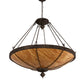 Meyda Lighting Arabesque 48" 8-Light Baroque Inverted Pendant Light With Ambra Siena Idalight Shade