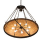 Meyda Lighting Arabesque 48" 8-Light Baroque Inverted Pendant Light With Ambra Siena Idalight Shade