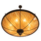 Meyda Lighting Arabesque 48" 8-Light Baroque Inverted Pendant Light With Ambra Siena Idalight Shade