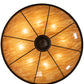 Meyda Lighting Arabesque 48" 8-Light Baroque Inverted Pendant Light With Ambra Siena Idalight Shade