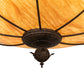 Meyda Lighting Arabesque 48" 8-Light Baroque Inverted Pendant Light With Ambra Siena Idalight Shade