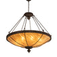 Meyda Lighting Arabesque 48" 8-Light Baroque Inverted Pendant Light With Ambra Siena Idalight Shade