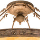 Meyda Lighting Arabesque 48" 8-Light Baroque Semi-flush Mount Light With Ambra Siena Idalight Shade Glass