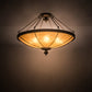 Meyda Lighting Arabesque 48" 8-Light Baroque Semi-flush Mount Light With Ambra Siena Idalight Shade Glass