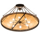 Meyda Lighting Arabesque 48" 8-Light Baroque Semi-flush Mount Light With Ambra Siena Idalight Shade Glass