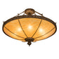 Meyda Lighting Arabesque 48" 8-Light Baroque Semi-flush Mount Light With Ambra Siena Idalight Shade Glass