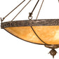 Meyda Lighting Arabesque 48" 8-Light Baroque Semi-flush Mount Light With Ambra Siena Idalight Shade Glass