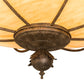 Meyda Lighting Arabesque 48" 8-Light Baroque Semi-flush Mount Light With Ambra Siena Idalight Shade Glass