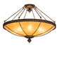 Meyda Lighting Arabesque 48" 8-Light Baroque Semi-flush Mount Light With Ambra Siena Idalight Shade Glass