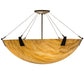 Meyda Lighting Araneta 247506 37" 4-Light Oil Rubbed Bronze Semi-flush Mount Light With Travertine Idalight Shade
