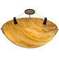 Meyda Lighting Araneta 247506 37" 4-Light Oil Rubbed Bronze Semi-flush Mount Light With Travertine Idalight Shade