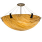 Meyda Lighting Araneta 247506 37" 4-Light Oil Rubbed Bronze Semi-flush Mount Light With Travertine Idalight Shade