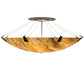 Meyda Lighting Araneta 247538 61" 12-Light Timeless Bronze Semi-flush Mount Light With Travertine Idalight Shade Glass