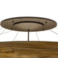Meyda Lighting Araneta 247538 61" 12-Light Timeless Bronze Semi-flush Mount Light With Travertine Idalight Shade Glass