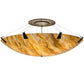 Meyda Lighting Araneta 247538 61" 12-Light Timeless Bronze Semi-flush Mount Light With Travertine Idalight Shade Glass