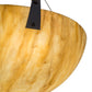 Meyda Lighting Araneta 25" 4-Light Oil Rubbed Bronze Semi-flush Mount Light With Beige Travertine Idalight Shade Glass