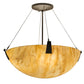 Meyda Lighting Araneta 25" 4-Light Oil Rubbed Bronze Semi-flush Mount Light With Travertine Idalight Shade