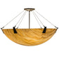 Meyda Lighting Araneta 37" 4-Light Oil Rubbed Bronze Semi-flush Mount Light With Travertine Idalight Shade Glass