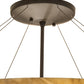 Meyda Lighting Araneta 37" 4-Light Oil Rubbed Bronze Semi-flush Mount Light With Travertine Idalight Shade Glass