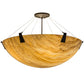Meyda Lighting Araneta 37" 4-Light Oil Rubbed Bronze Semi-flush Mount Light With Travertine Idalight Shade Glass