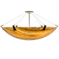 Meyda Lighting Araneta 49" 6-Light Oil Rubbed Bronze Semi-flush Mount Light With Travertine Idalight Shade