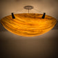 Meyda Lighting Araneta 49" 6-Light Oil Rubbed Bronze Semi-flush Mount Light With Travertine Idalight Shade Glass