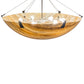 Meyda Lighting Araneta 49" 6-Light Oil Rubbed Bronze Semi-flush Mount Light With Travertine Idalight Shade Glass