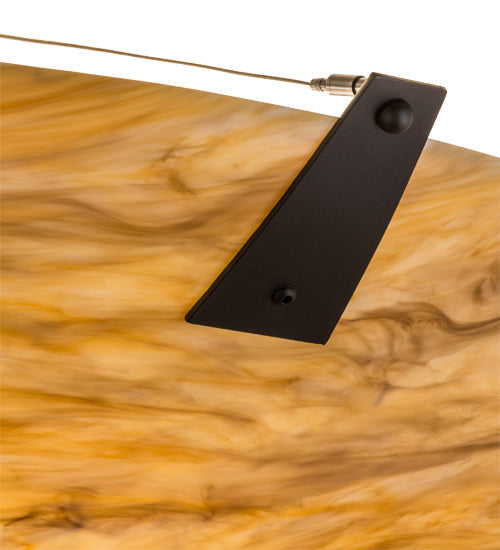 Meyda Lighting Araneta 49" 6-Light Oil Rubbed Bronze Semi-flush Mount Light With Travertine Idalight Shade Glass