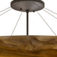Meyda Lighting Araneta 49" 6-Light Oil Rubbed Bronze Semi-flush Mount Light With Travertine Idalight Shade Glass