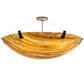 Meyda Lighting Araneta 49" 6-Light Oil Rubbed Bronze Semi-flush Mount Light With Travertine Idalight Shade Glass