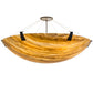 Meyda Lighting Araneta 49" 6-Light Oil Rubbed Bronze Semi-flush Mount Light With Travertine Idalight Shade