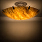 Meyda Lighting Araneta 61" 12-Light Timeless Bronze Semi-flush Mount Light With Travertine Idalight Shade Glass