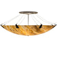 Meyda Lighting Araneta 61" 12-Light Timeless Bronze Semi-flush Mount Light With Travertine Idalight Shade Glass