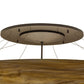 Meyda Lighting Araneta 61" 12-Light Timeless Bronze Semi-flush Mount Light With Travertine Idalight Shade Glass