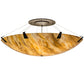 Meyda Lighting Araneta 61" 12-Light Timeless Bronze Semi-flush Mount Light With Travertine Idalight Shade Glass