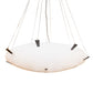 Meyda Lighting Araneta 72" 14-Light Gunmetal Gray Semi-flush Mount Light With White Statuario Idalight Shade