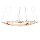 Meyda Lighting Araneta 72" 14-Light Gunmetal Gray Semi-flush Mount Light With White Statuario Idalight Shade