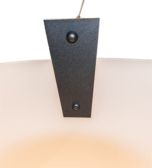 Meyda Lighting Araneta 72" 14-Light Gunmetal Gray Semi-flush Mount Light With White Statuario Idalight Shade